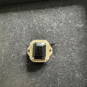 Premier Black Stone Gold Ring
